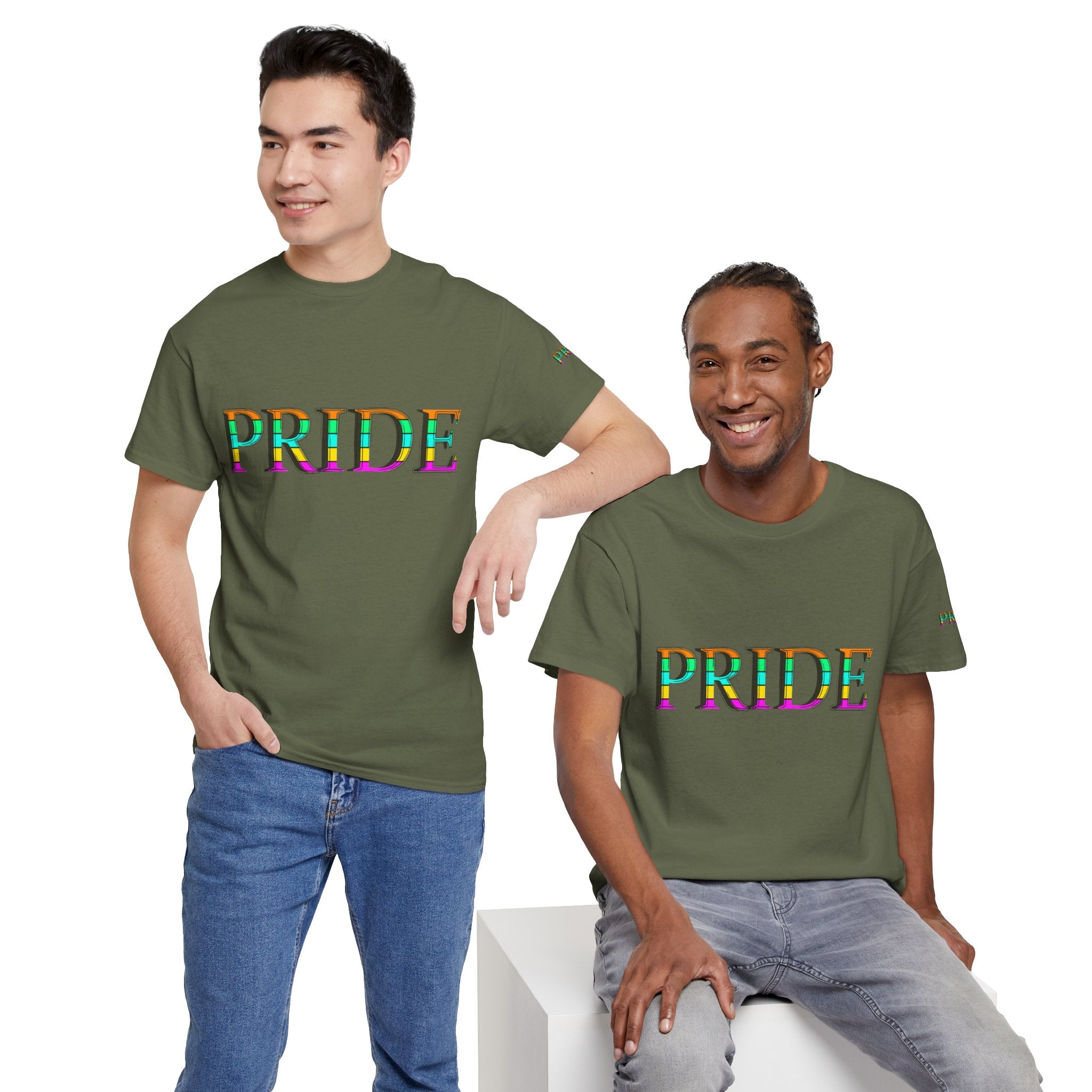 Pride Rainbow Text Tee | LGBTQ+ Pride Shirt