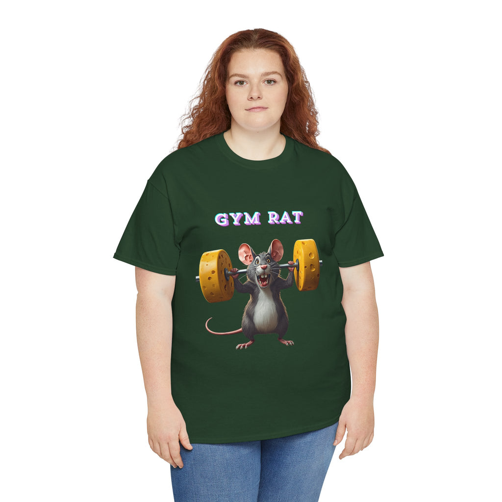 Gym Rat T-Shirt — Rat Weightlifting Tee for Fitness Fans