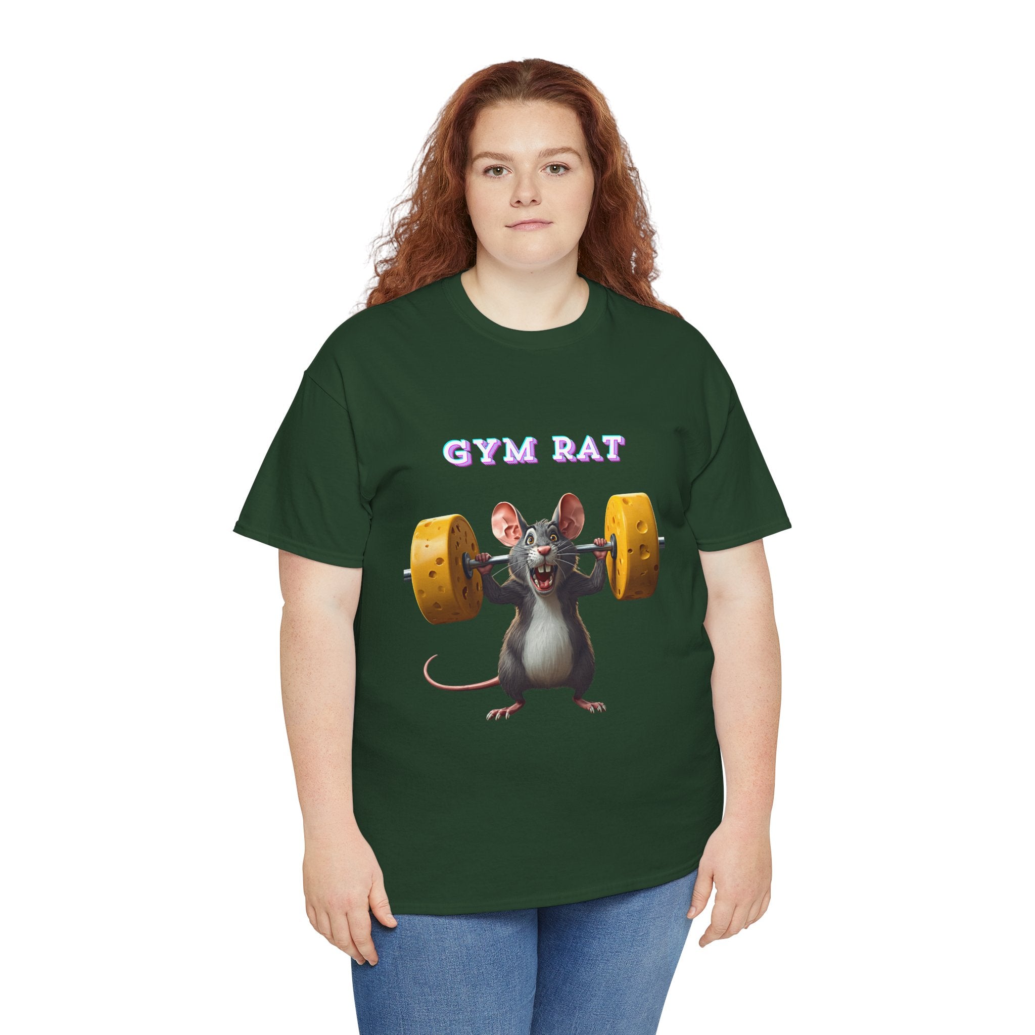 Gym Rat T-Shirt — Rat Weightlifting Tee for Fitness Fans