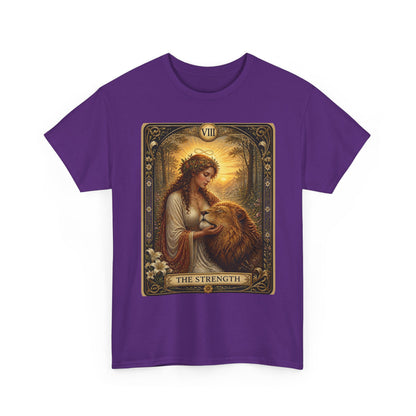 Tarot 'The Strength' T-Shirt — Mystical Lion Woman Card Tee