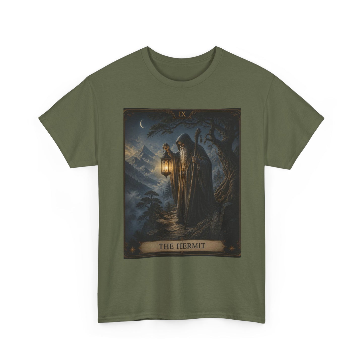 Tarot 'The Hermit' T-Shirt – Mystic Lantern Card Tee