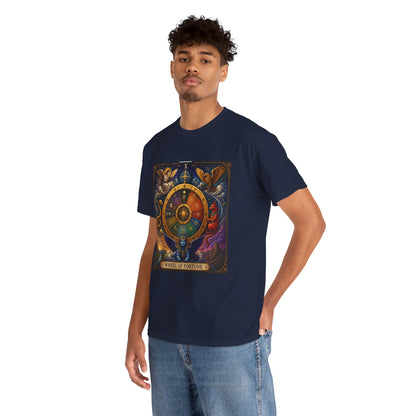 Wheel of Fortune Tarot T-Shirt — Mystical Astrology Card Tee