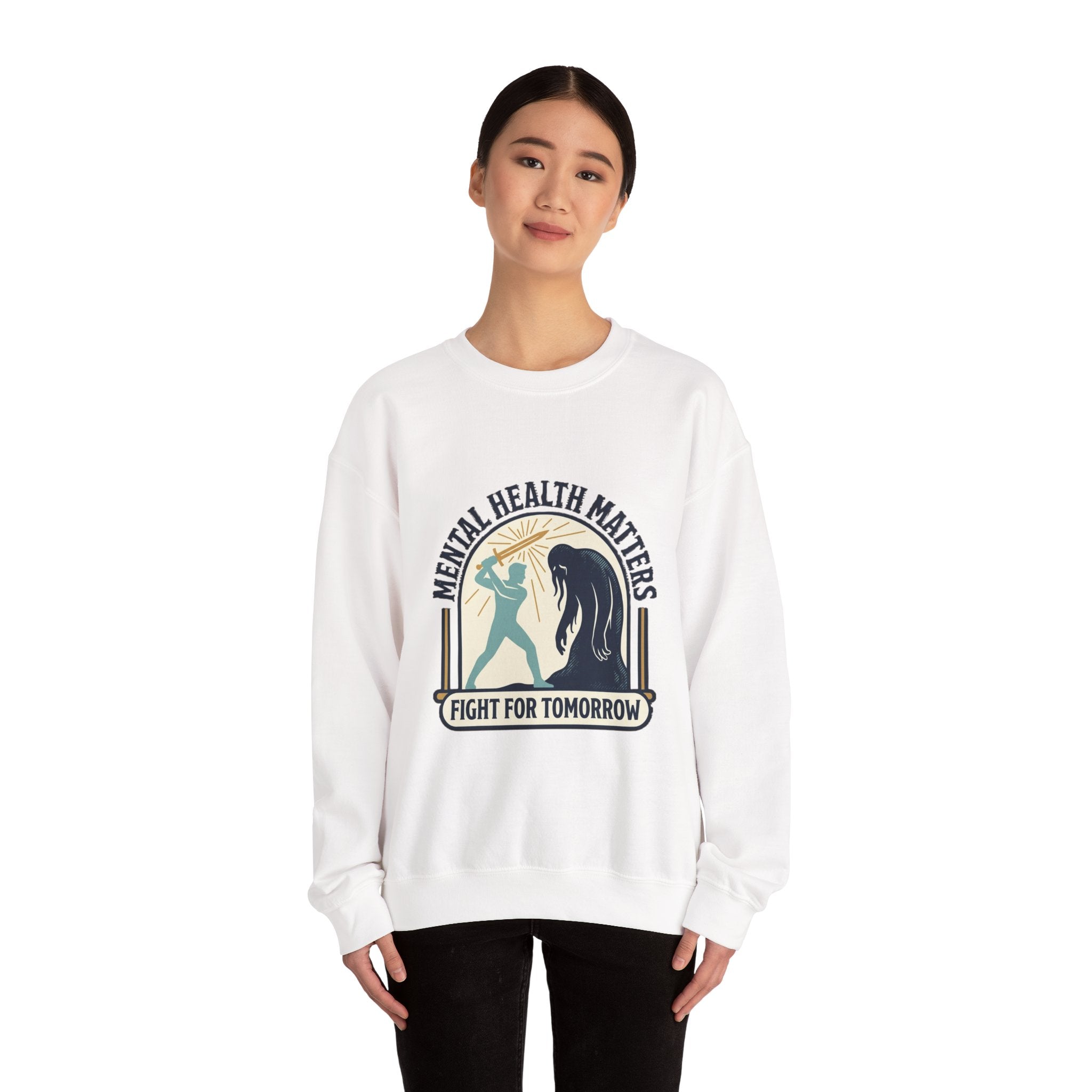 Mental Health Matters Crewneck Sweatshirt | wear green, awareness ribbon