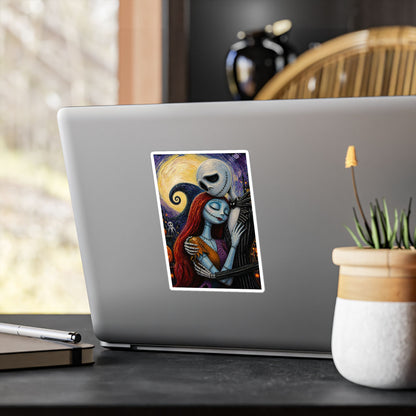 Kiss-Cut Vinyl Decal — Gothic Romantic Jack & Sally Nightmare Design