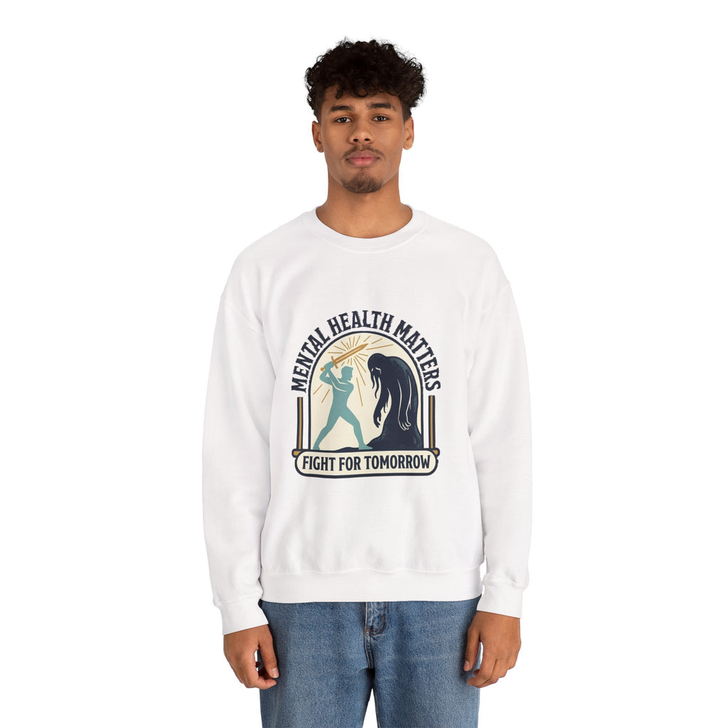 Mental Health Matters Crewneck Sweatshirt | wear green, awareness ribbon