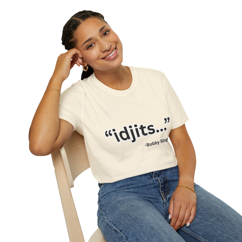 idjits quote T-Shirt | Bobby Singer Supernatural TV Show Tee