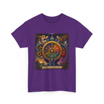Wheel of Fortune Tarot T-Shirt — Mystical Astrology Card Tee