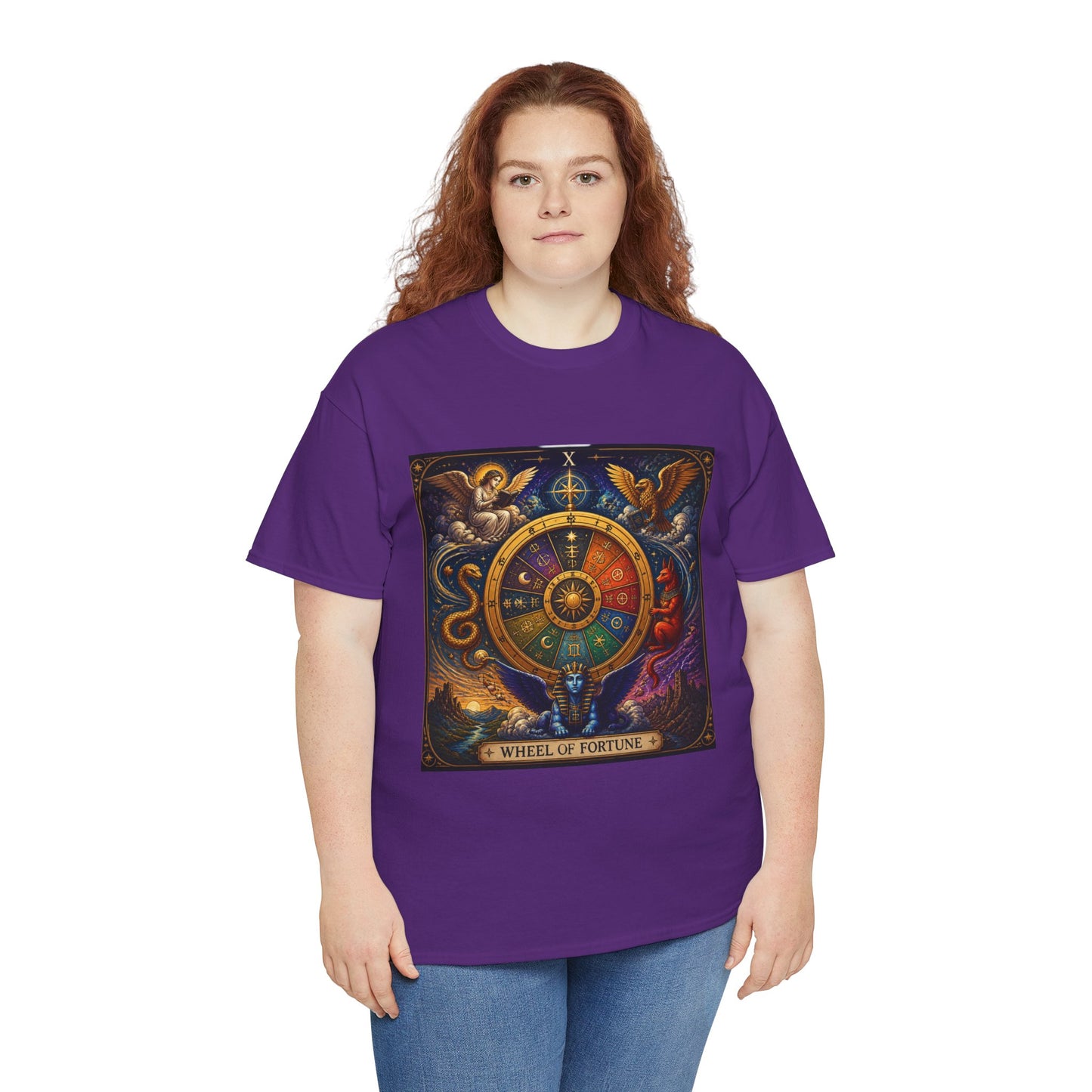Wheel of Fortune Tarot T-Shirt — Mystical Astrology Card Tee
