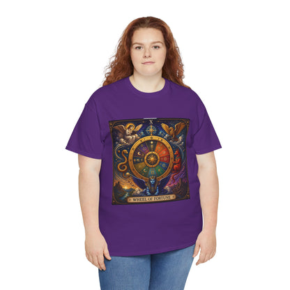 Wheel of Fortune Tarot T-Shirt — Mystical Astrology Card Tee