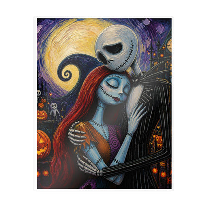 Kiss-Cut Vinyl Decal — Gothic Romantic Jack & Sally Nightmare Design