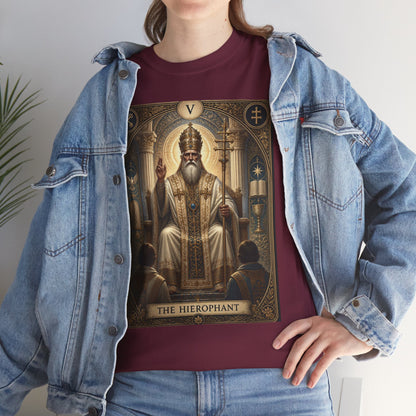 Tarot Hierophant T-Shirt — Spiritual Tarot Card Tee