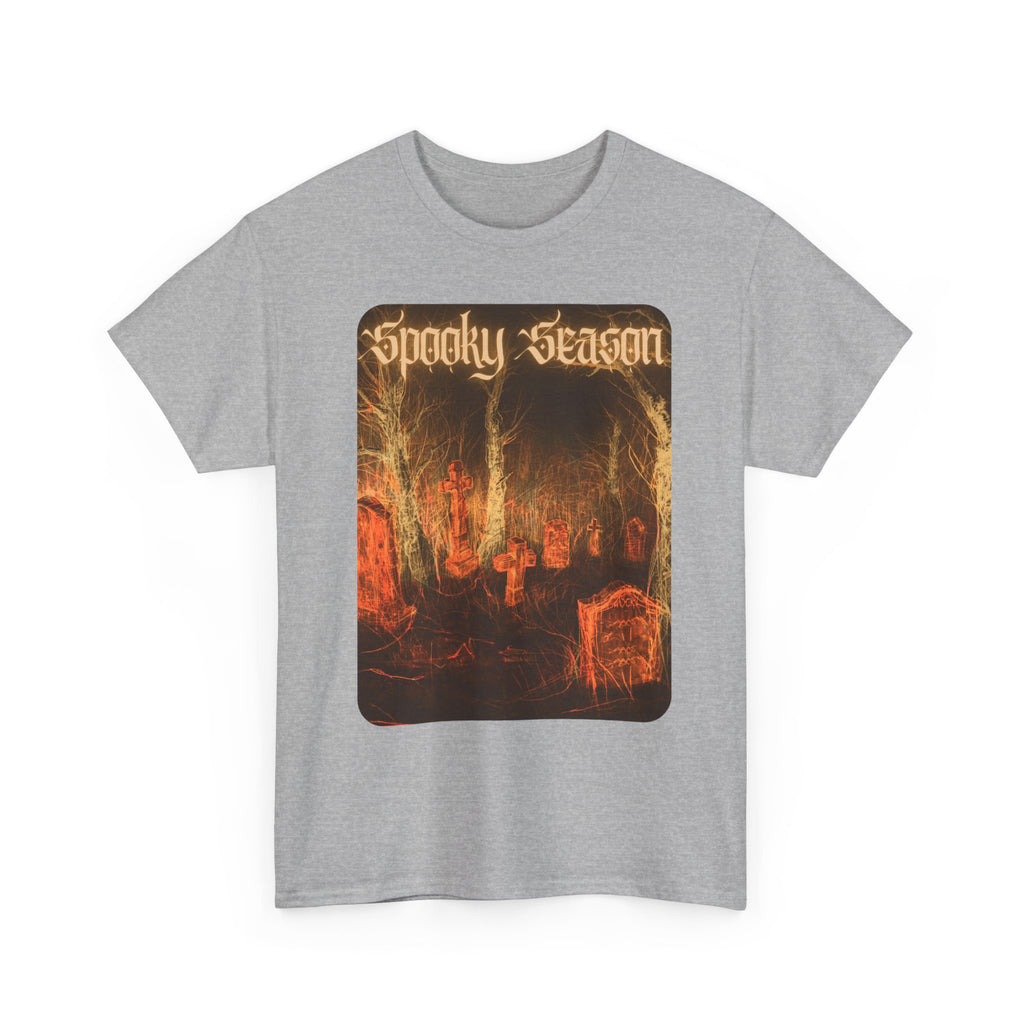 Spooky Season Graveyard Tee | Halloween Cemetery Retro Horror Shirt
