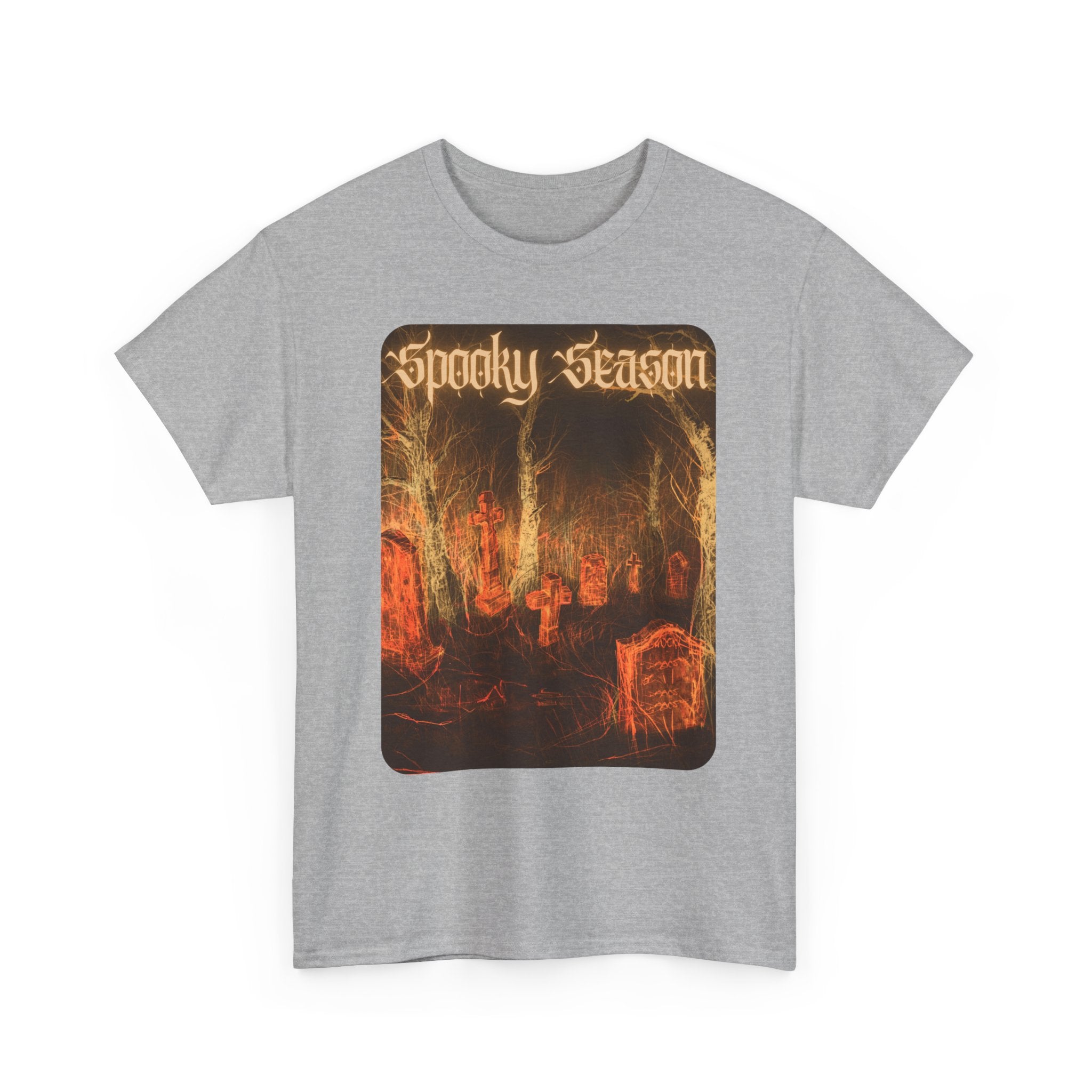 Spooky Season Graveyard Tee | Halloween Cemetery Retro Horror Shirt