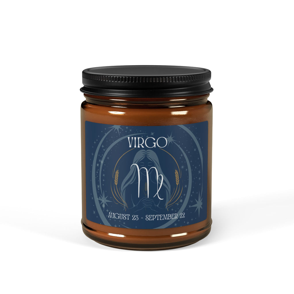 Virgo Zodiac Soy Candle — Amber Jar Scented Candle (Birthday Gift)