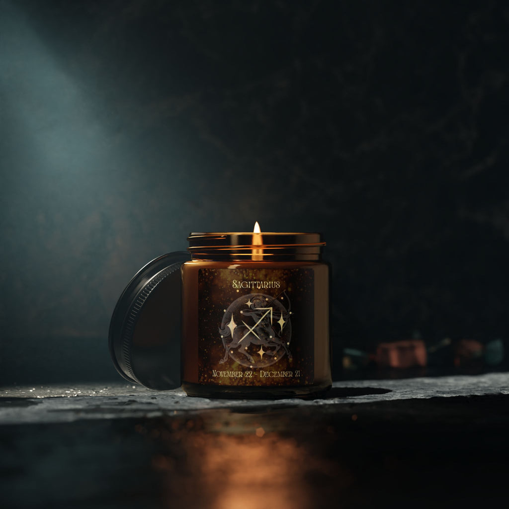 Amber Jar Soy Candle — Sagittarius Scented Candle