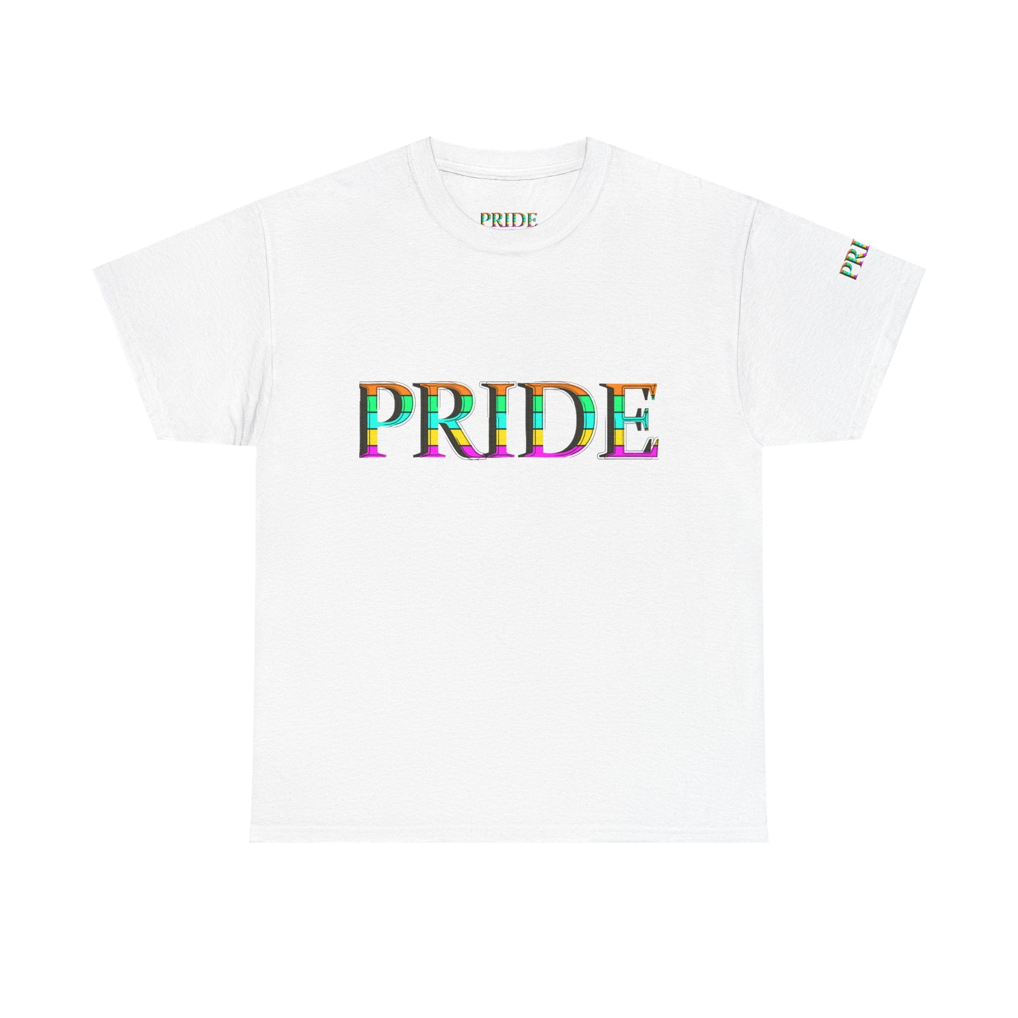 Pride Rainbow Text Tee | LGBTQ+ Pride Shirt