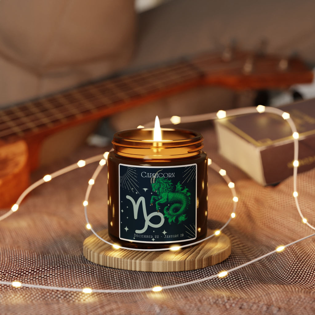 Capricorn Zodiac Soy Candle — Amber Jar Scented Candle (Astrology Gift)