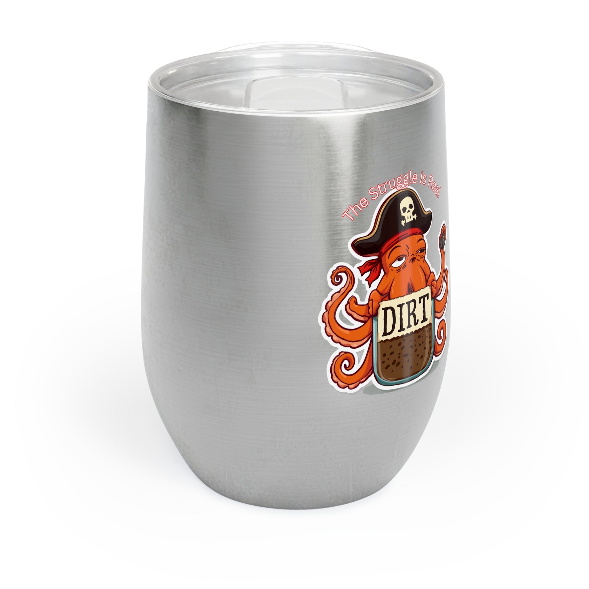 Pirate Octopus Chill Wine Tumbler