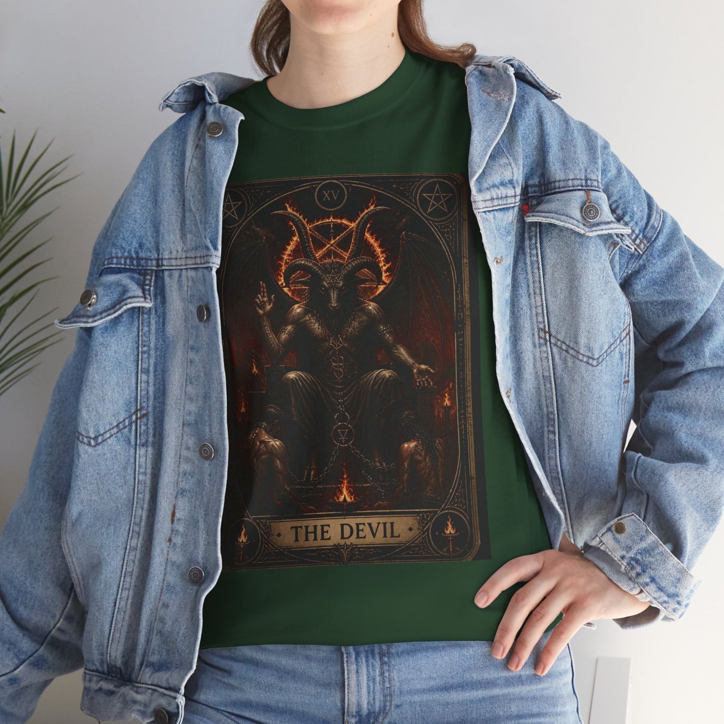 The Devil Tarot T‑Shirt — Occult Gothic Tarot Card Tee