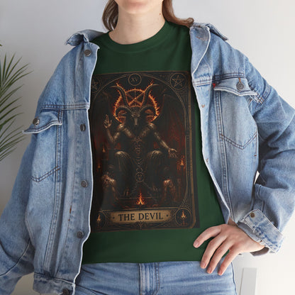 The Devil Tarot T‑Shirt — Occult Gothic Tarot Card Tee
