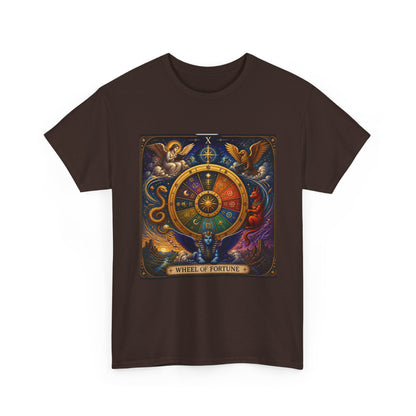 Wheel of Fortune Tarot T-Shirt — Mystical Astrology Card Tee