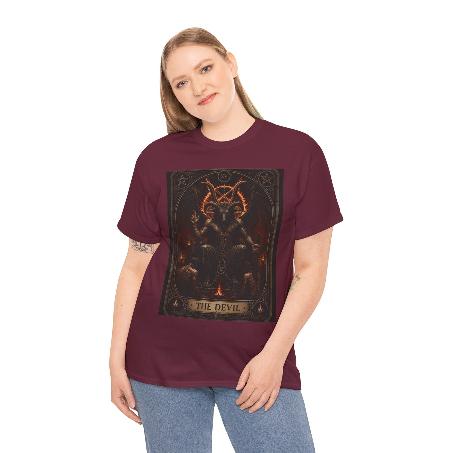 The Devil Tarot T‑Shirt — Occult Gothic Tarot Card Tee