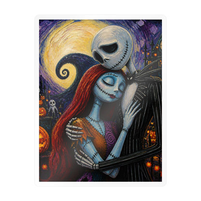Kiss-Cut Vinyl Decal — Gothic Romantic Jack & Sally Nightmare Design