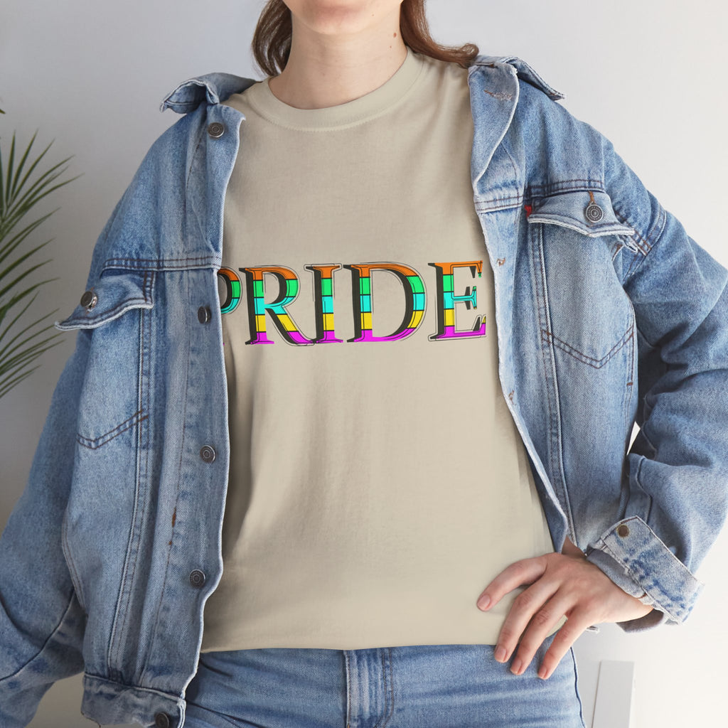 Pride Rainbow Text Tee | LGBTQ+ Pride Shirt