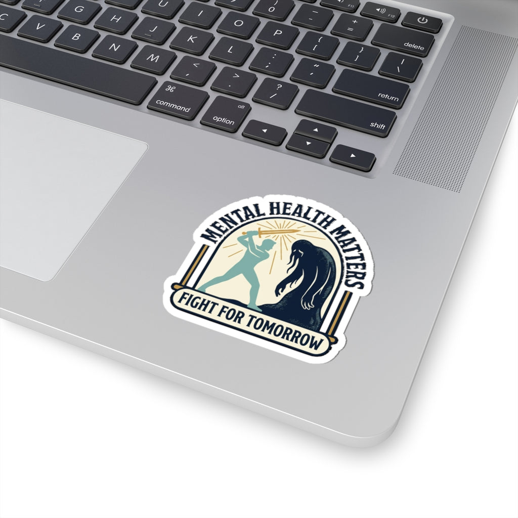 Mental Health Matters Kiss-Cut Sticker | wear green, awareness ribbon