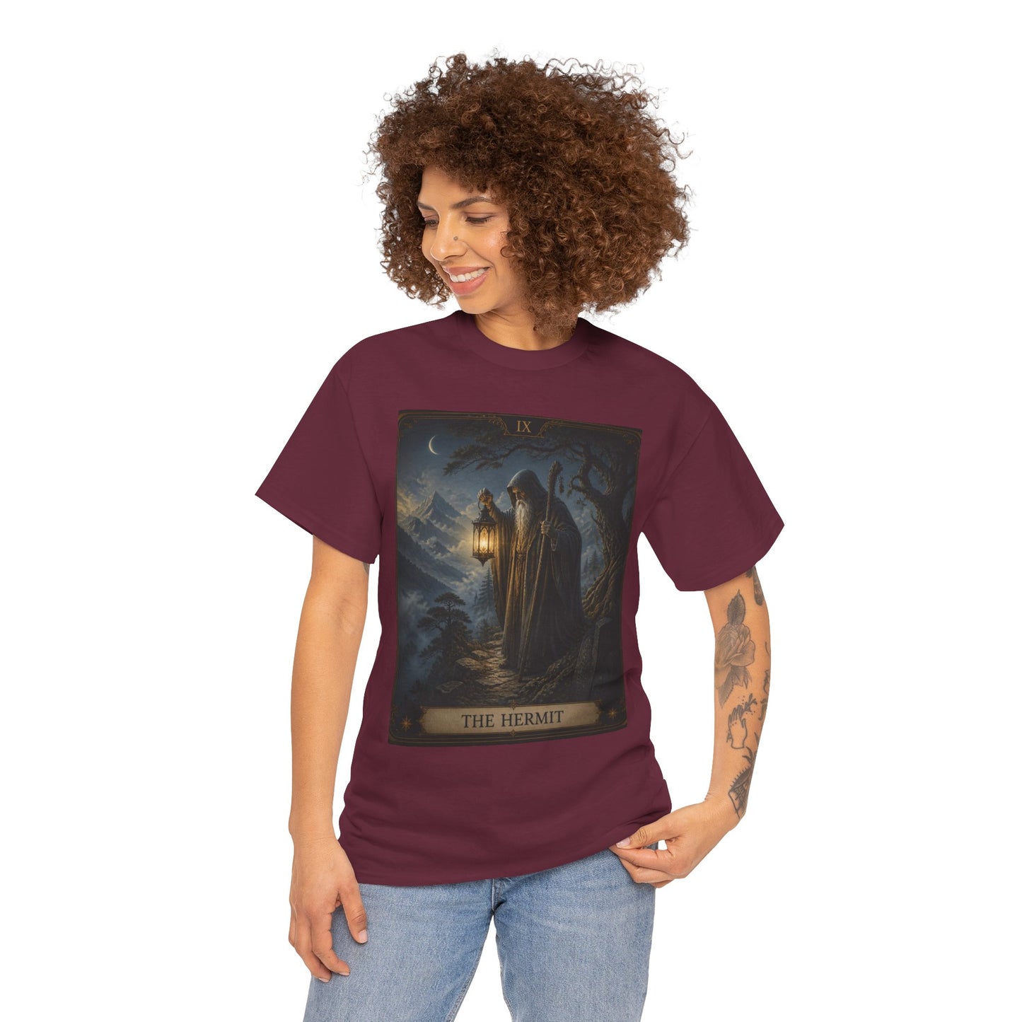 Tarot 'The Hermit' T-Shirt – Mystic Lantern Card Tee