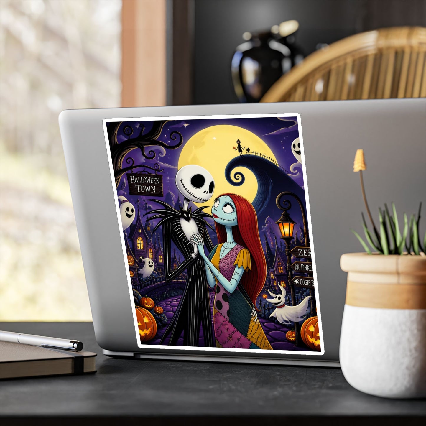 Nightmare Before Christmas Vinyl Decal — Jack & Sally Kiss-Cut Sticker