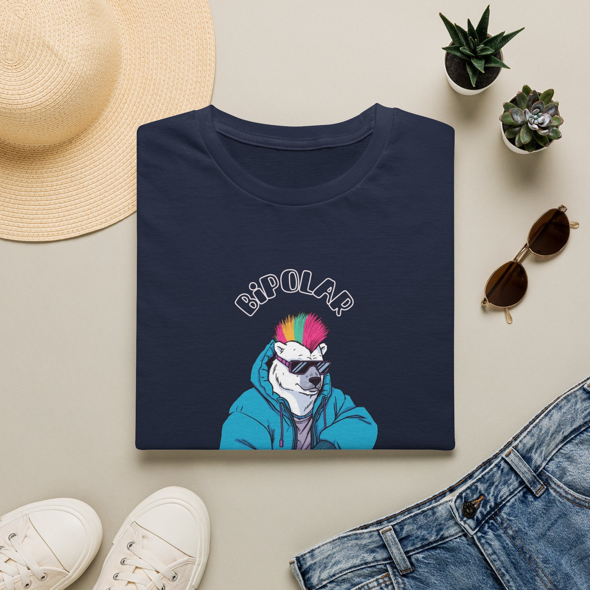 Bipolar Bear T Shirt | Retro Neon Streetwear