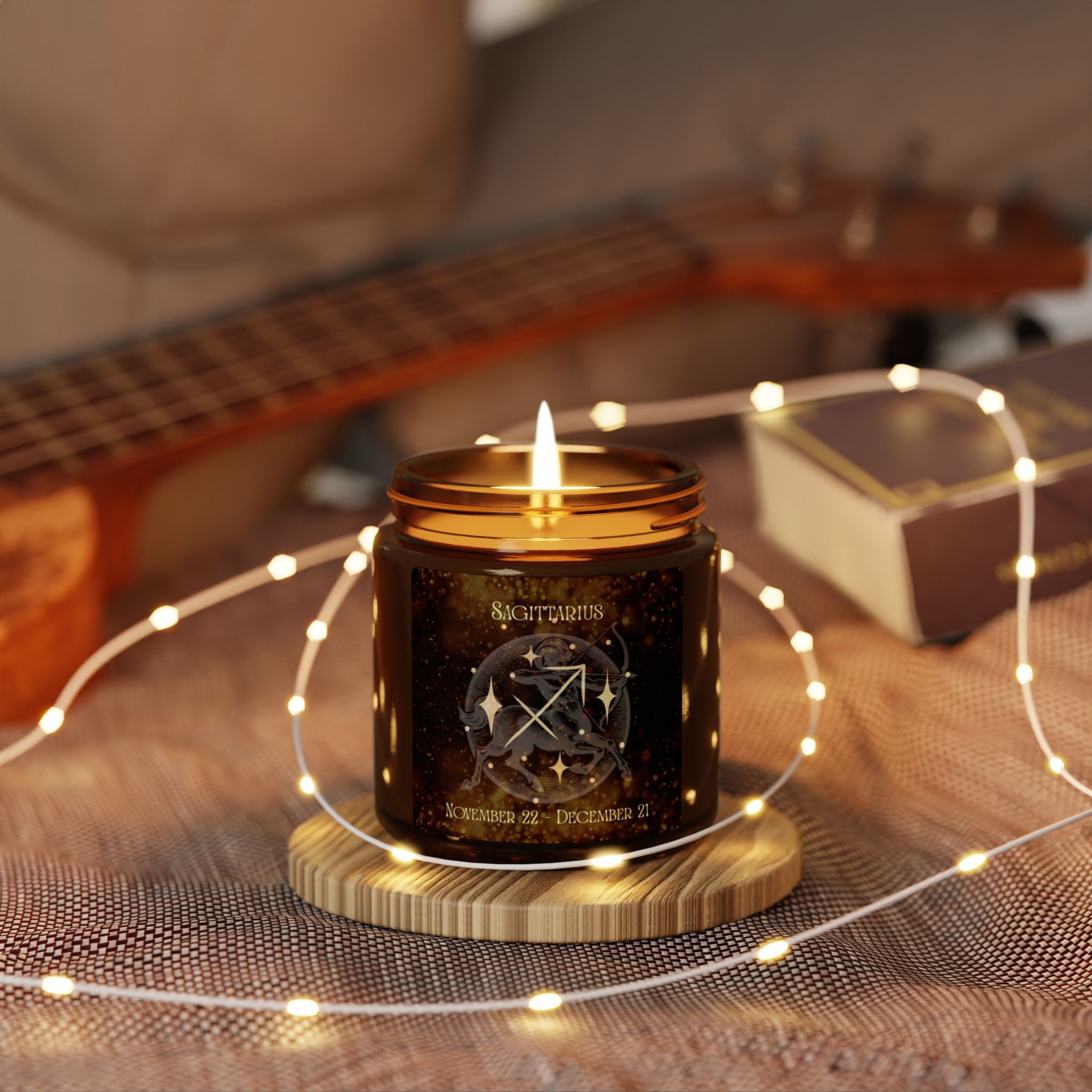 Amber Jar Soy Candle — Sagittarius Scented Candle