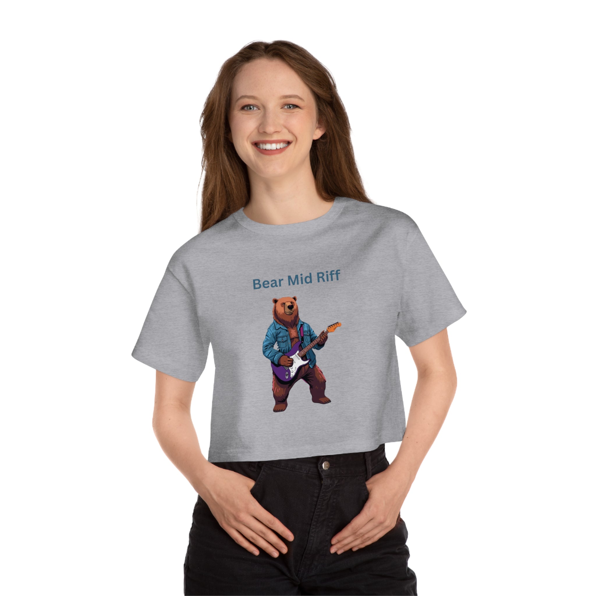 Bear Mid Riff Cropped T-Shirt | Bear Music Graphic
