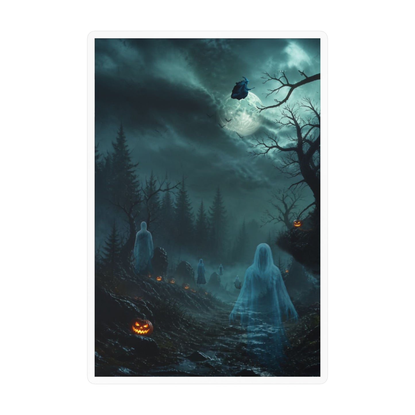Haunted Night Kiss-Cut Vinyl Decal