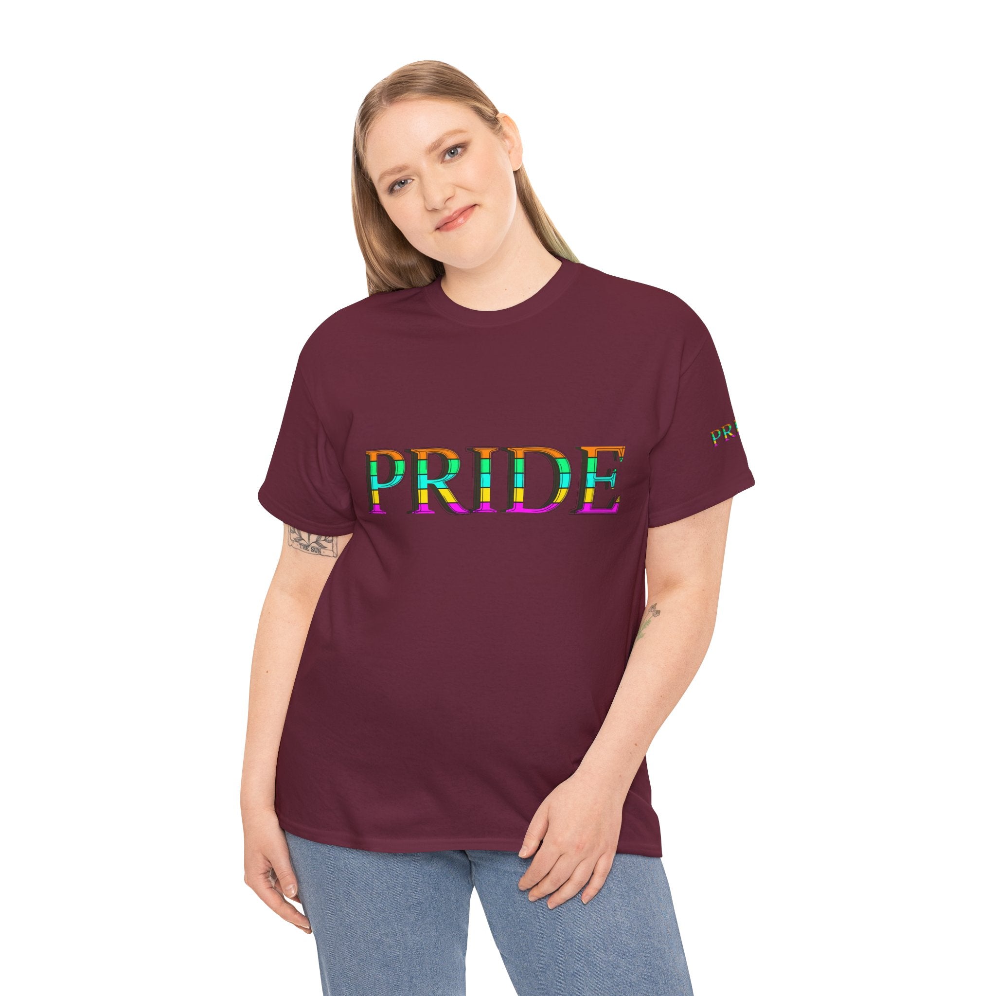 Pride Rainbow Text Tee | LGBTQ+ Pride Shirt