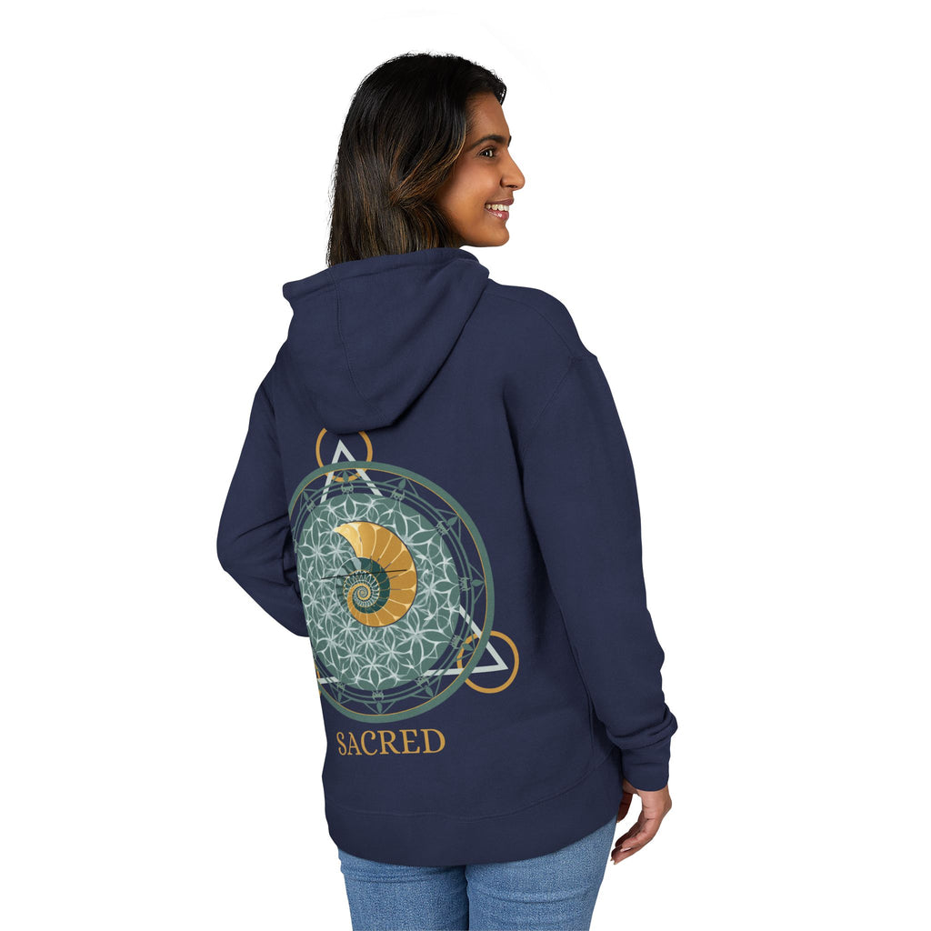Geometric Mandala Nautilus Hoodie | Geometric Mandala, Crescent Moon