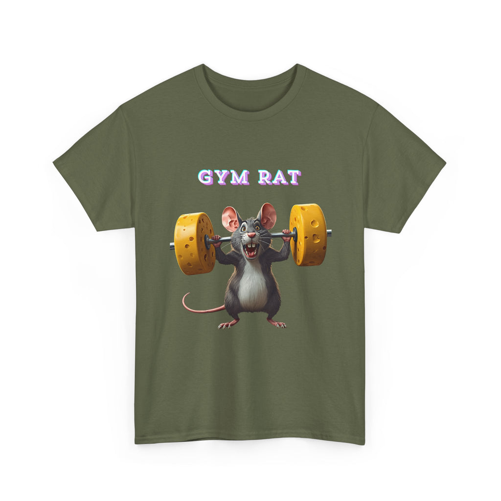 Gym Rat T-Shirt — Rat Weightlifting Tee for Fitness Fans