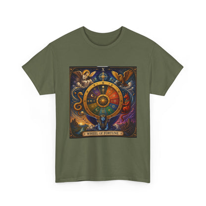 Wheel of Fortune Tarot T-Shirt — Mystical Astrology Card Tee