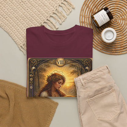 Tarot 'The Strength' T-Shirt — Mystical Lion Woman Card Tee