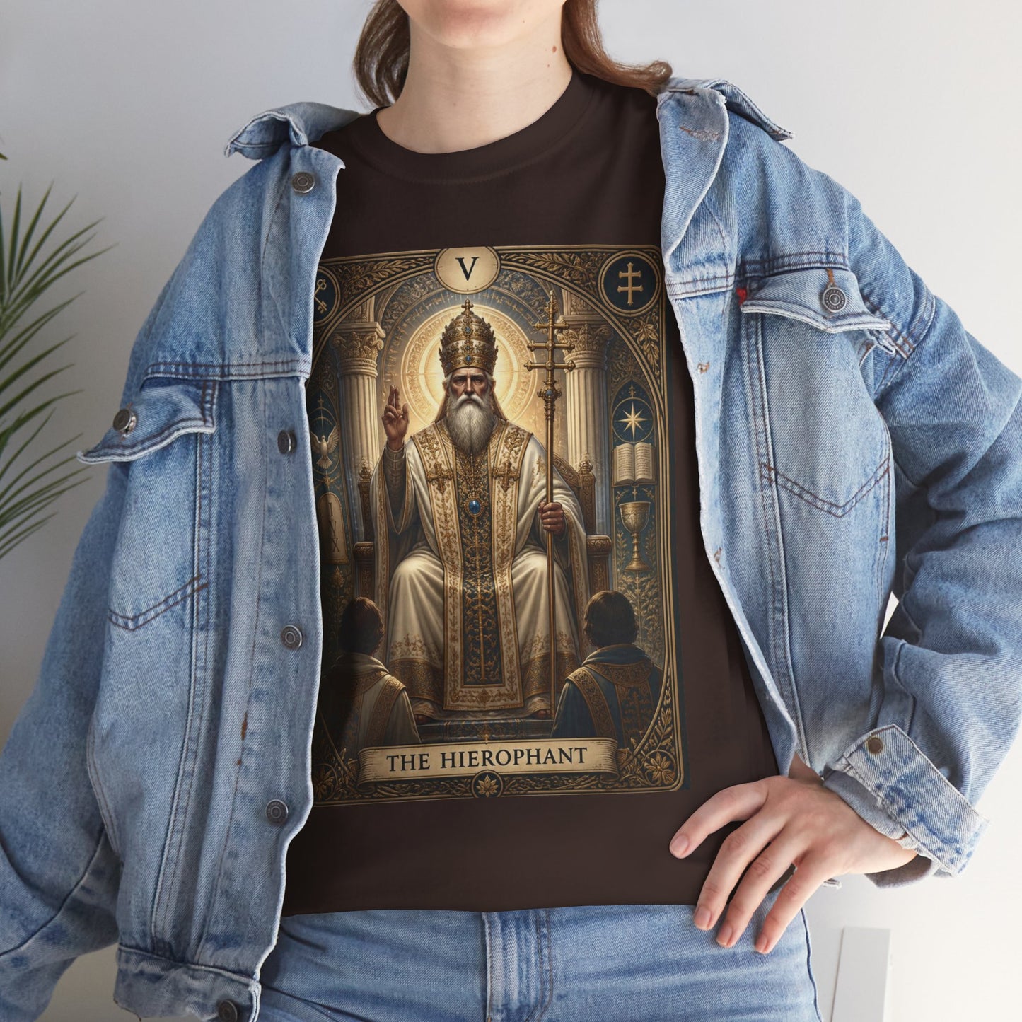 Tarot Hierophant T-Shirt — Spiritual Tarot Card Tee