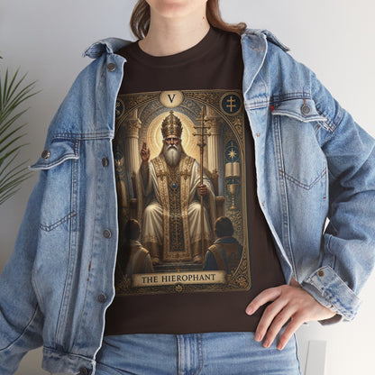Tarot Hierophant T-Shirt — Spiritual Tarot Card Tee