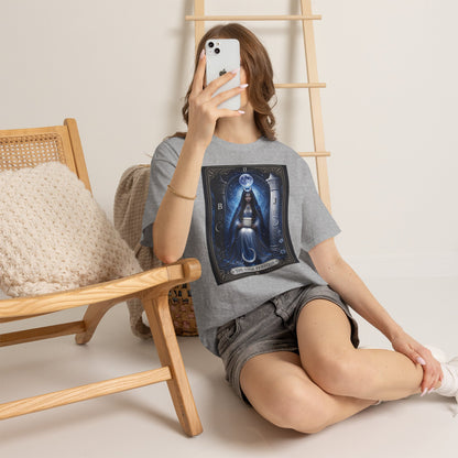 The High Priestess Tarot T-Shirt — Mystical Moon Spiritual Tee