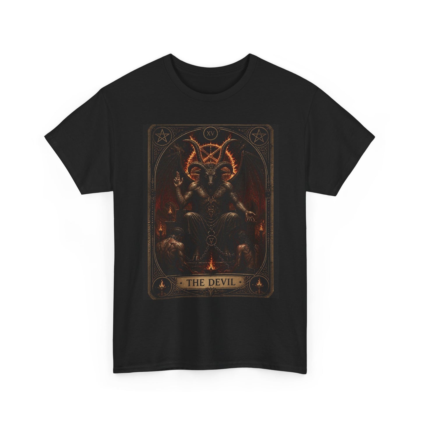 The Devil Tarot T‑Shirt — Occult Gothic Tarot Card Tee