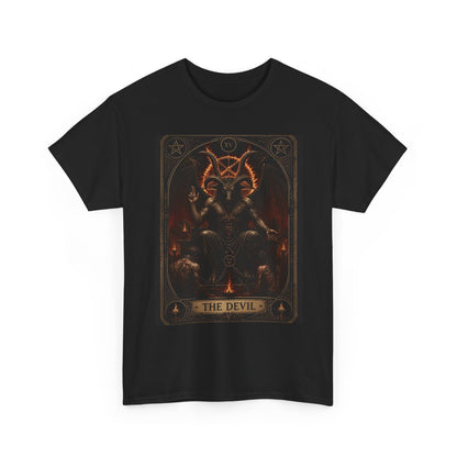 The Devil Tarot T‑Shirt — Occult Gothic Tarot Card Tee