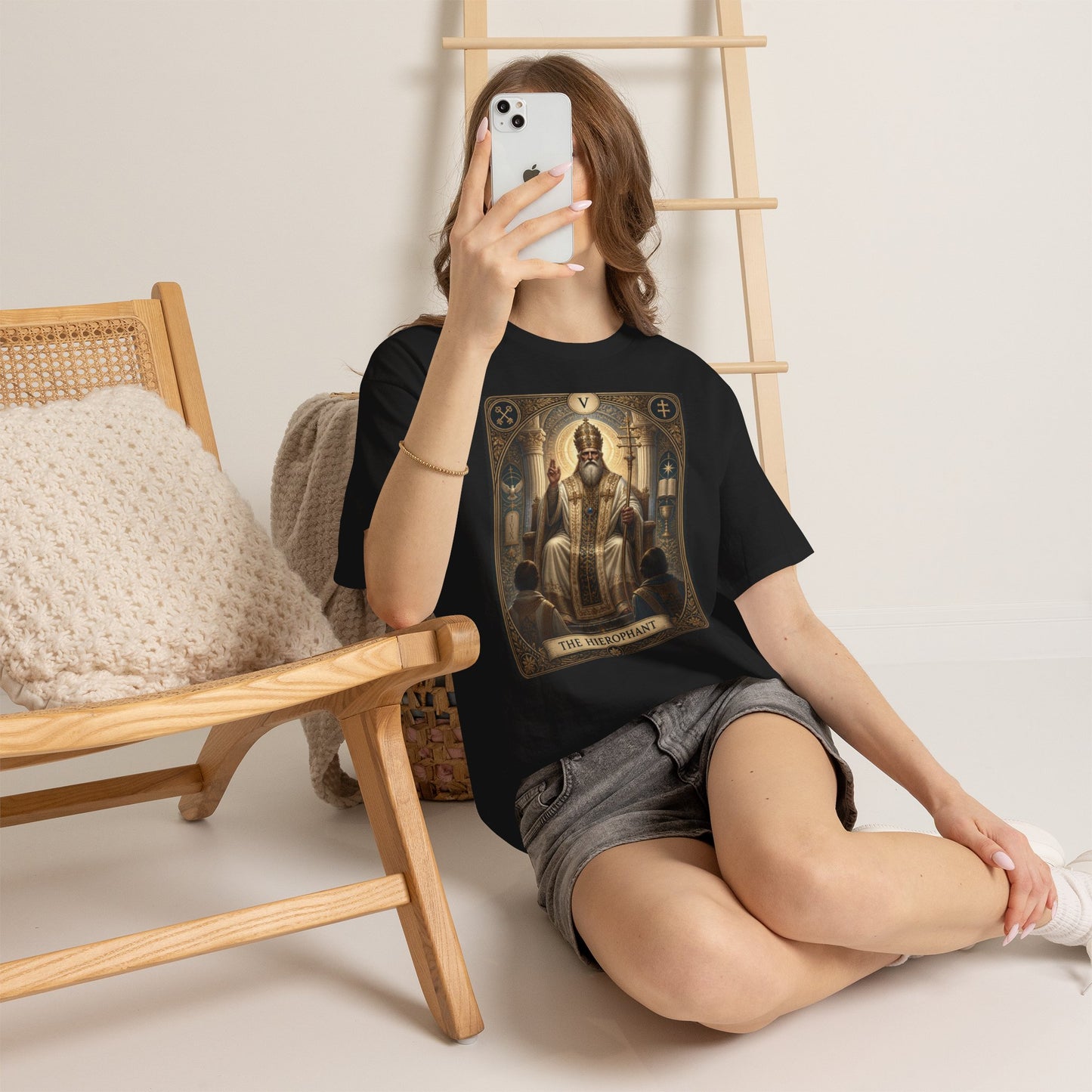 Tarot Hierophant T-Shirt — Spiritual Tarot Card Tee