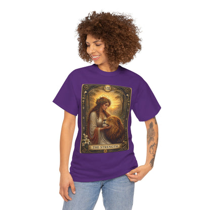 Tarot 'The Strength' T-Shirt — Mystical Lion Woman Card Tee