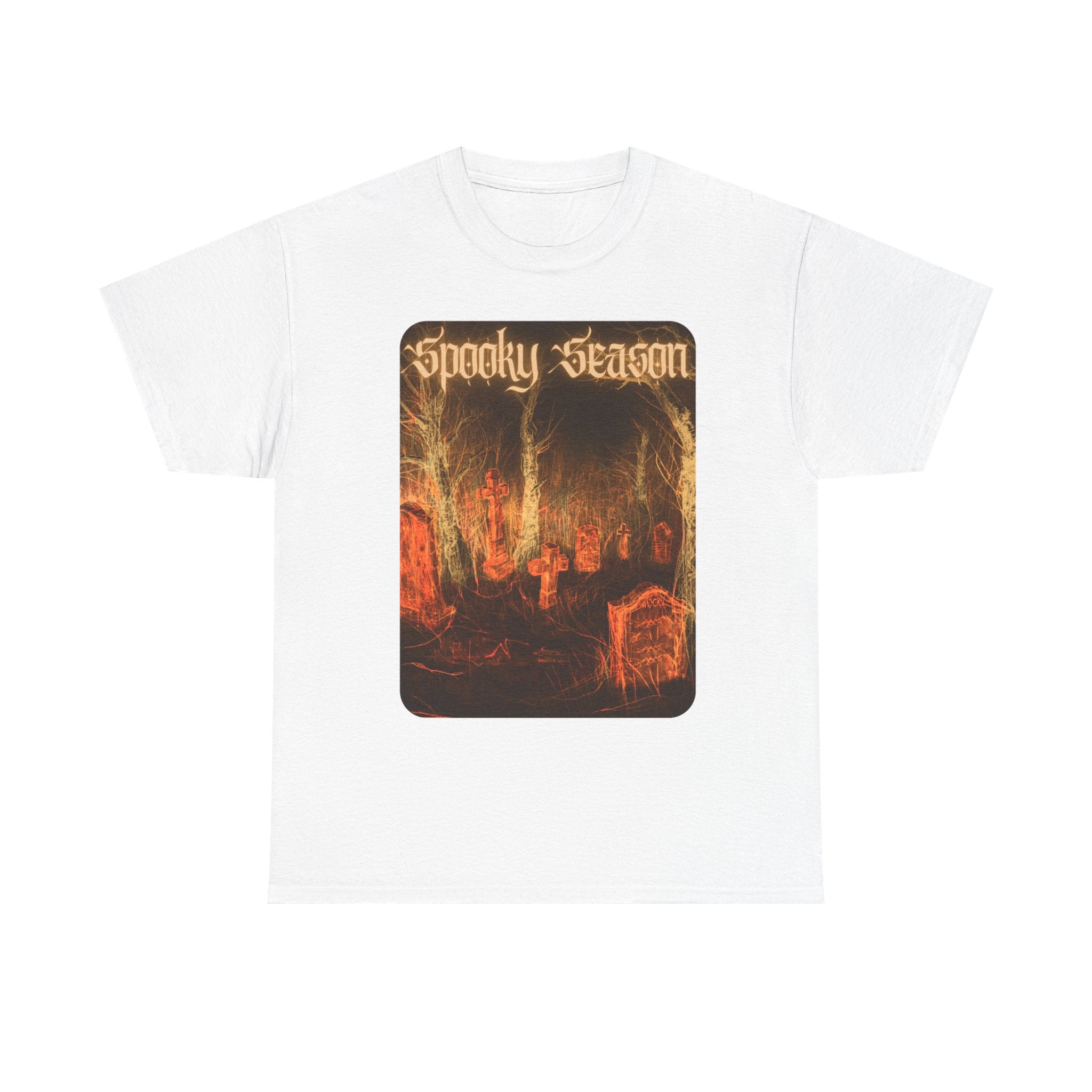 Spooky Season Graveyard Tee | Halloween Cemetery Retro Horror Shirt