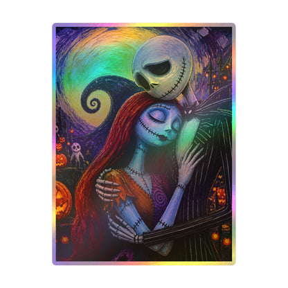 Kiss-Cut Vinyl Decal — Gothic Romantic Jack & Sally Nightmare Design