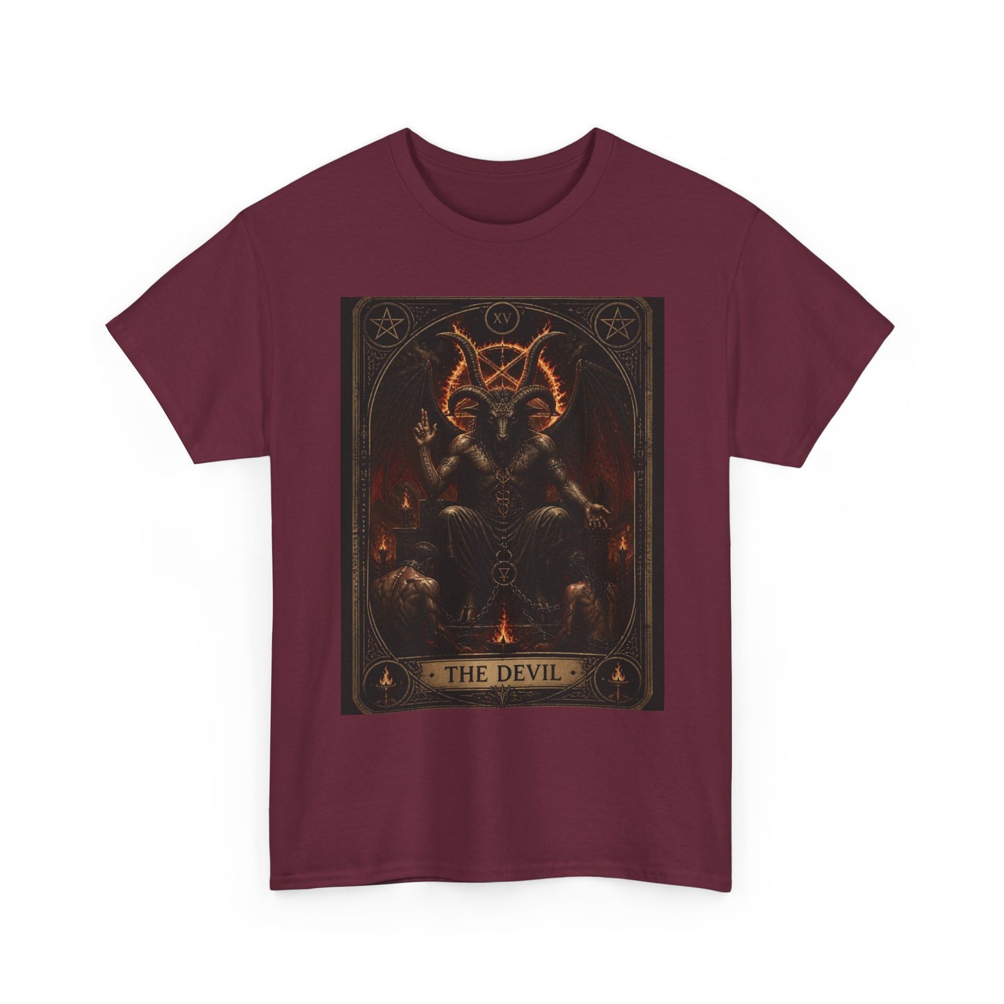 The Devil Tarot T‑Shirt — Occult Gothic Tarot Card Tee